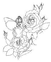 coloriage fee des roses